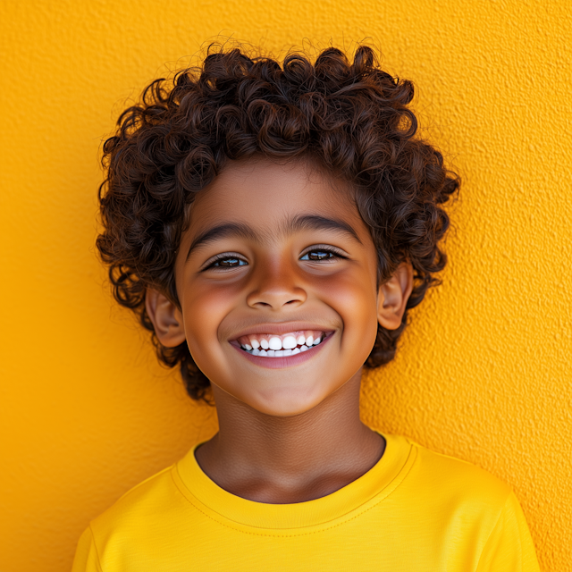 Portrait of a Joyful Boy