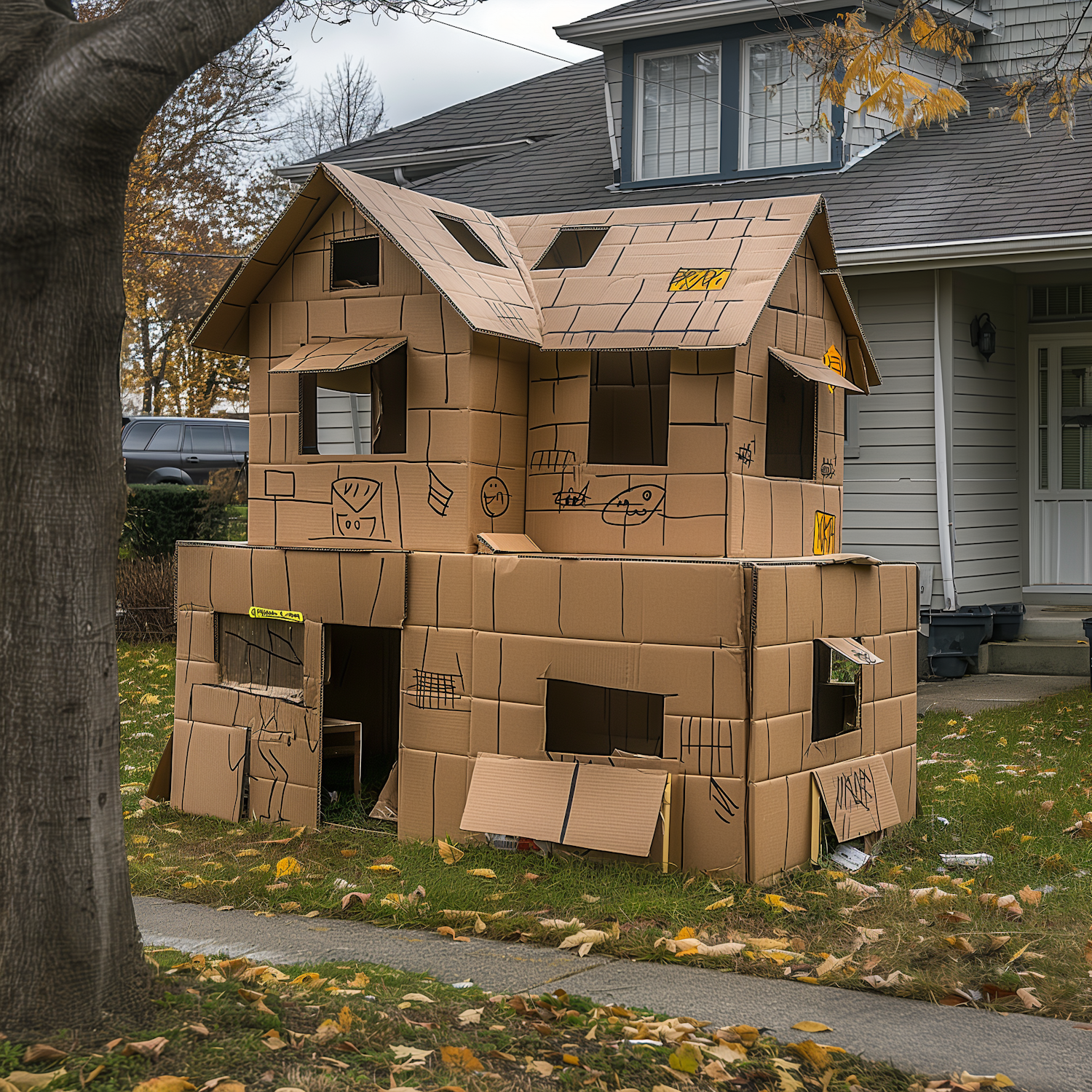 Cardboard Box House