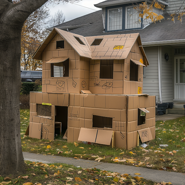 Cardboard Box House