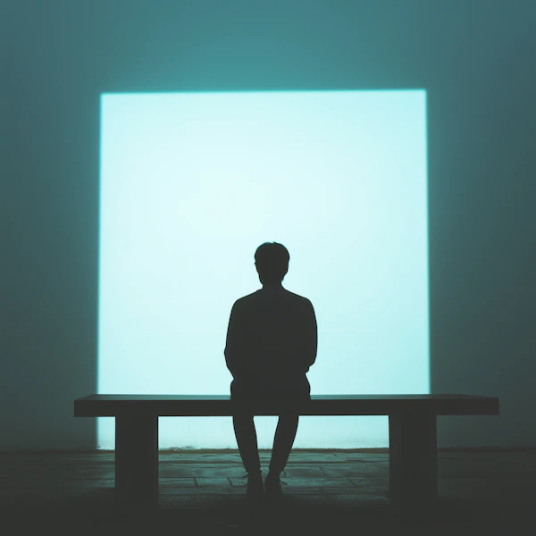 Silhouette on Bench