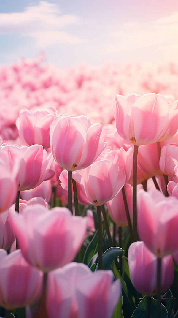 Dawnlit Pink Tulip Serenity