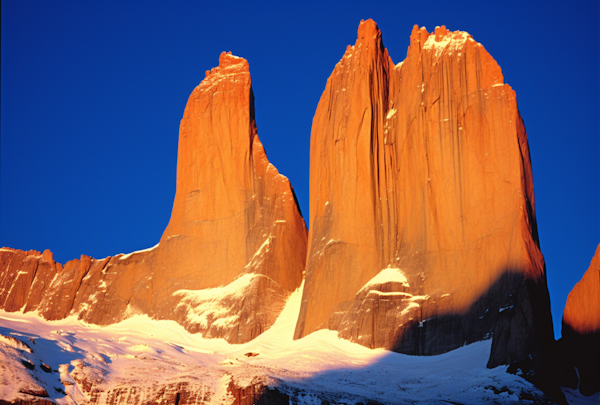 Sunlit Red Rock Spires