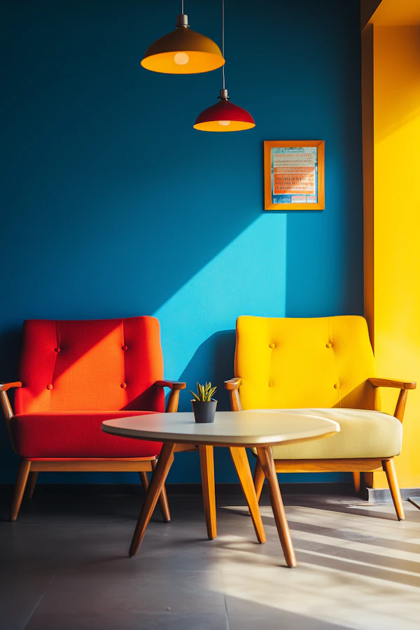 Vibrant Mid-Century Modern Interior