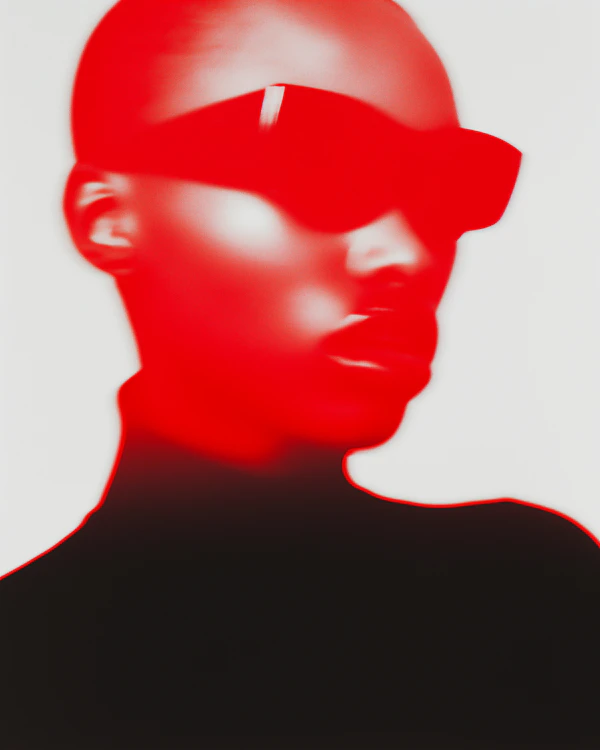Abstract Red Portrait