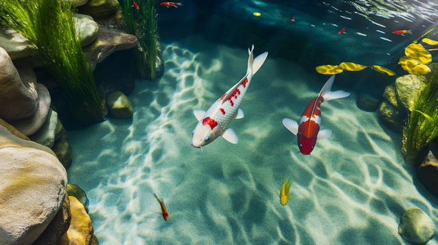 Serene Underwater Koi Scene