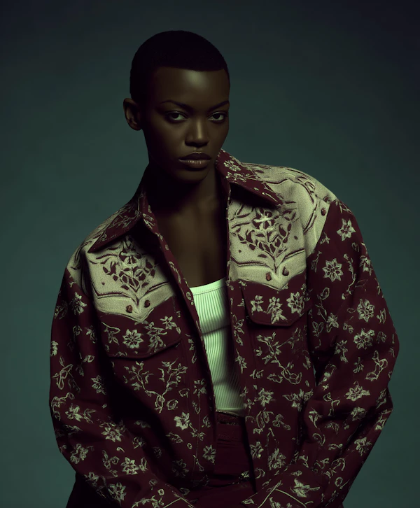 Portrait in Maroon