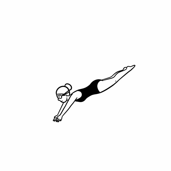 Diving Swimmer Illustration