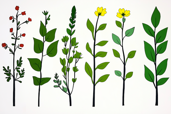 Stylized Plant Illustrations