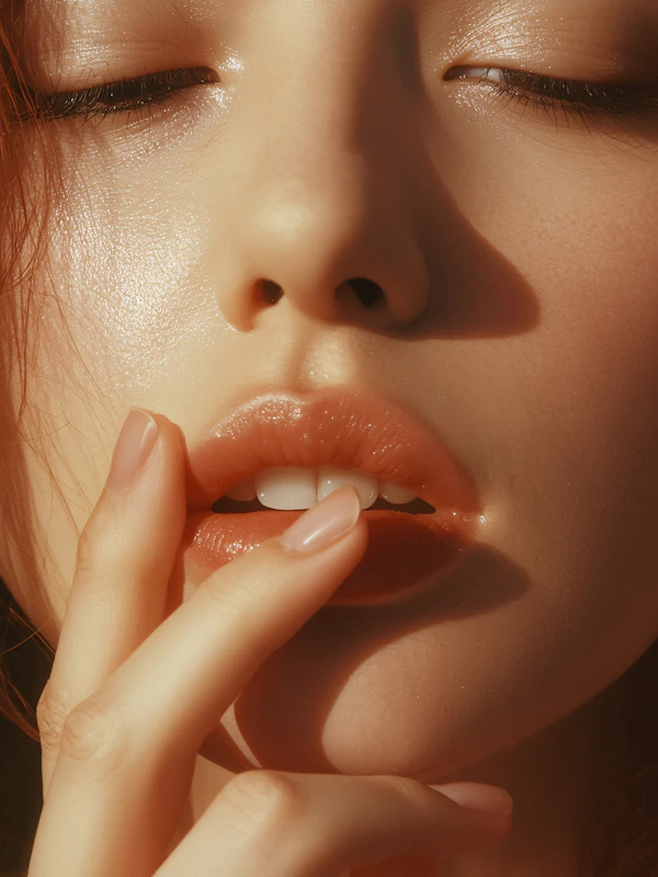 Glossy Lips Close-Up