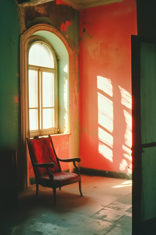 Vintage Armchair in Sunlit Room