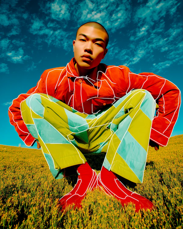 Colorful Field Pose