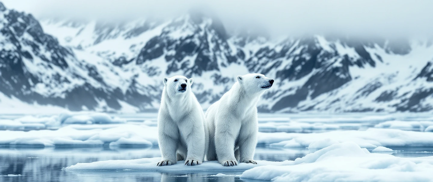 Polar Bears on Ice Floe