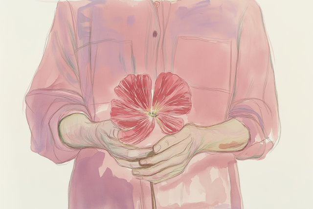 Gentle Hands Holding Hibiscus