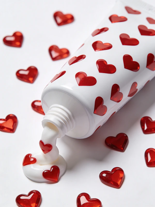 Heart-Themed Cream Tube