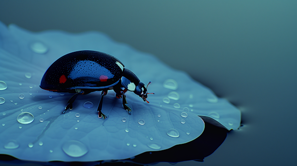 Serene Beetle on Leaf