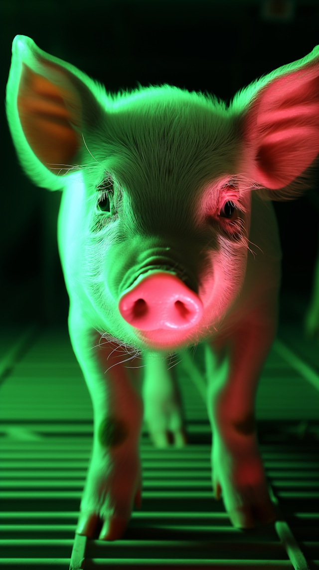 Surreal Piglet Portrait