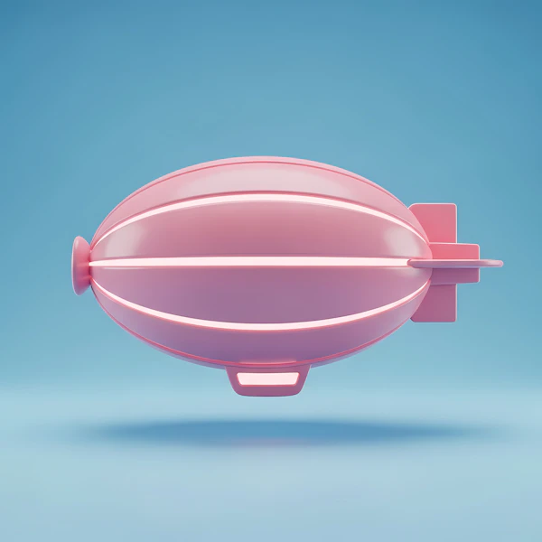 Pink Blimp Render