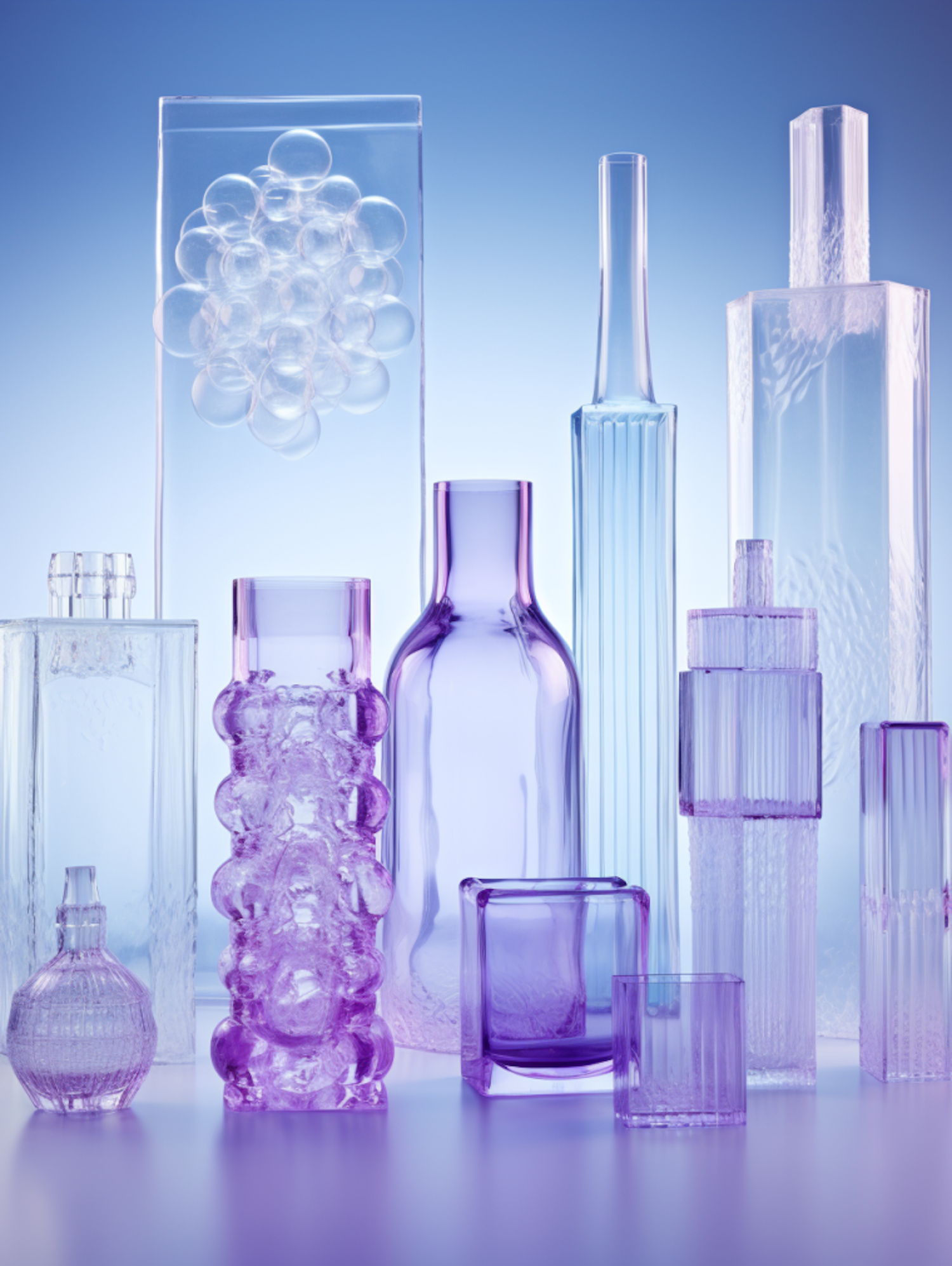 Serene Gradient Glassware Ensemble