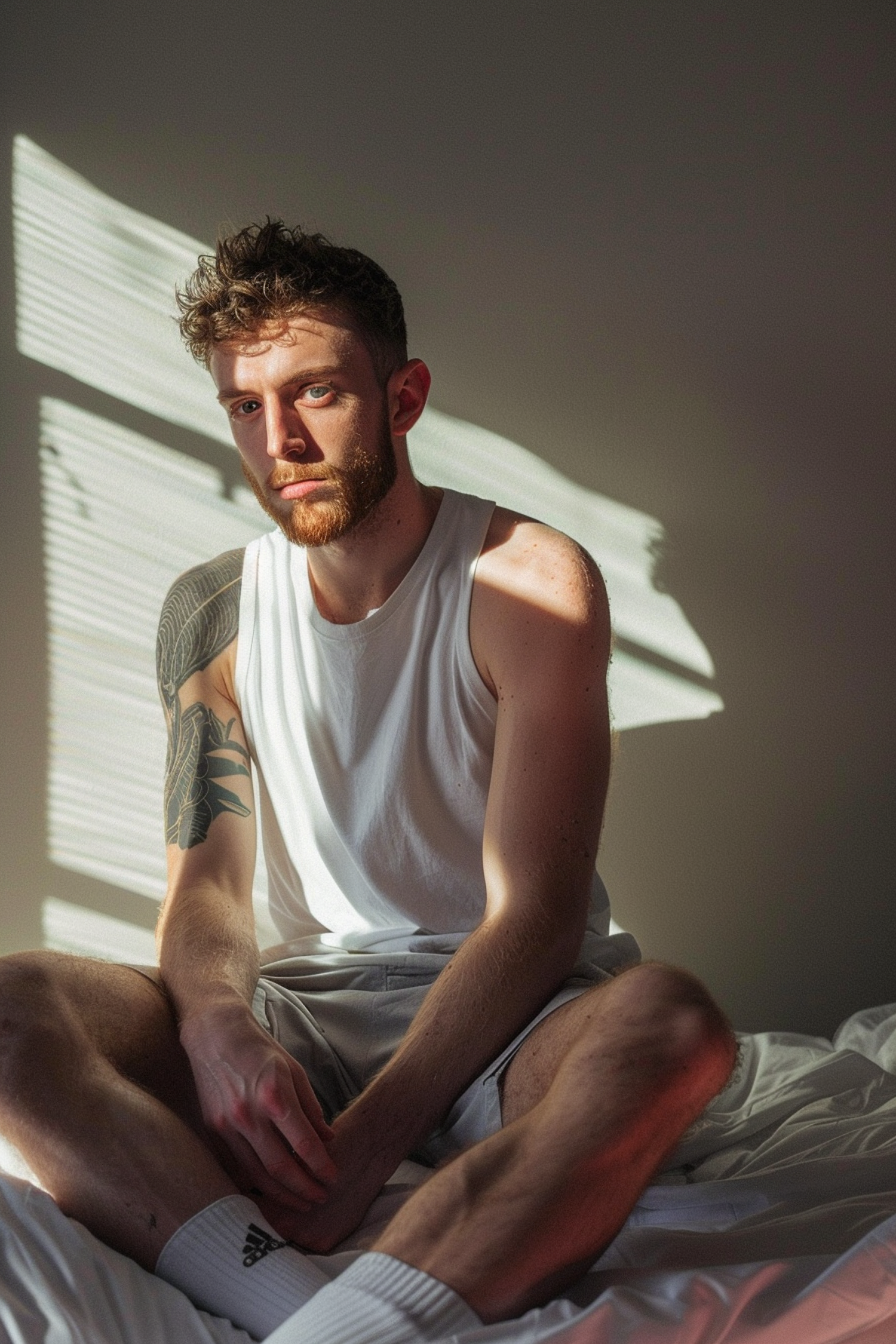 Contemplative Young Man in Natural Light