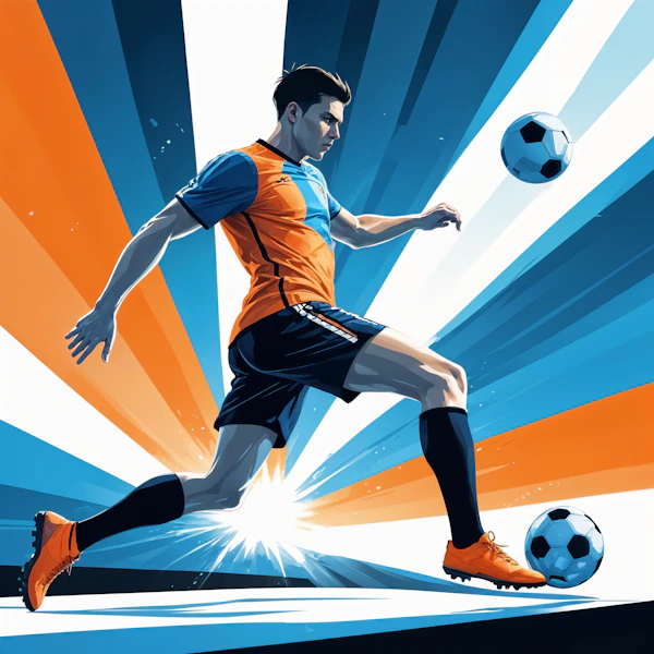 Dynamic Soccer Player Illustration