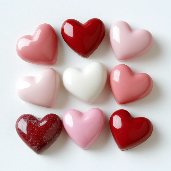 Glossy Heart Grid