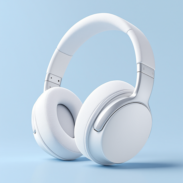 Modern White Headphones
