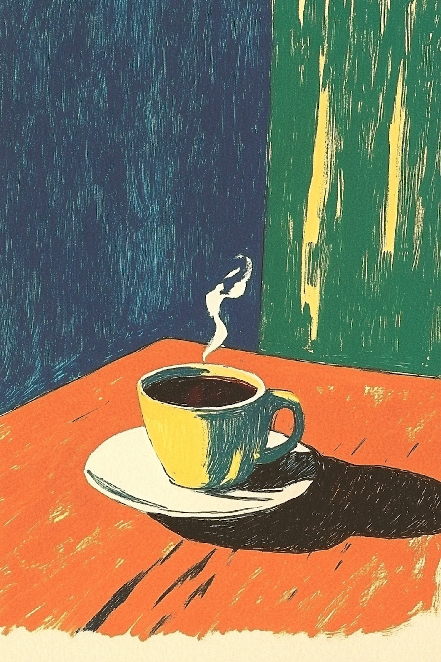 Steaming Coffee Art