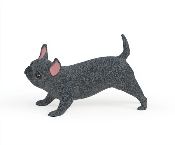 3D Model of Playful French Bulldog