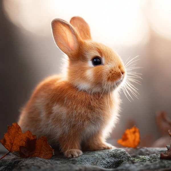 Autumn Rabbit Portrait