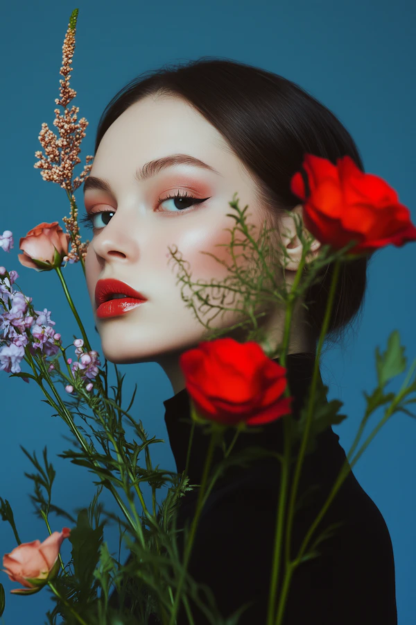 Elegant Floral Portrait