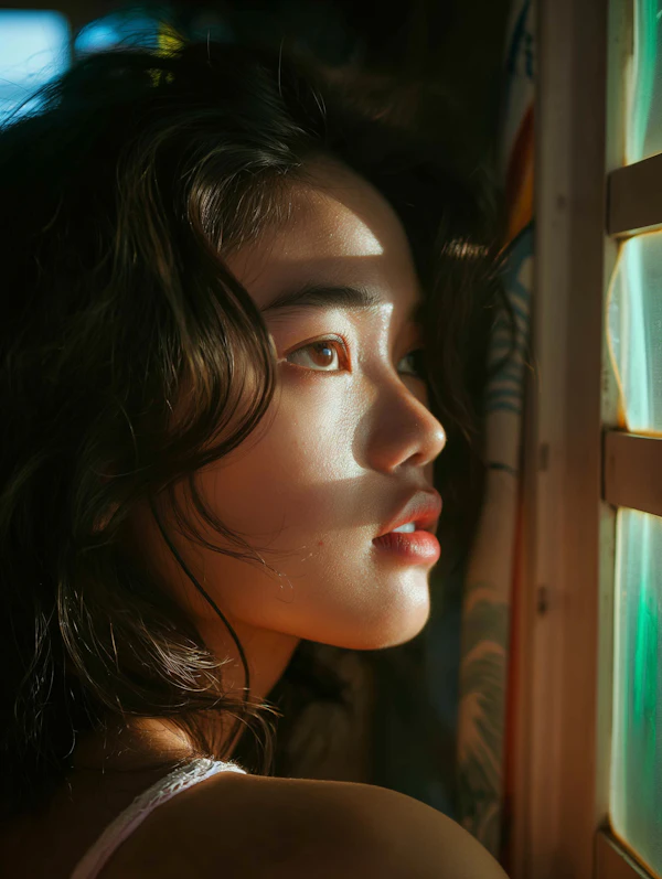 Serene Woman in Warm Light