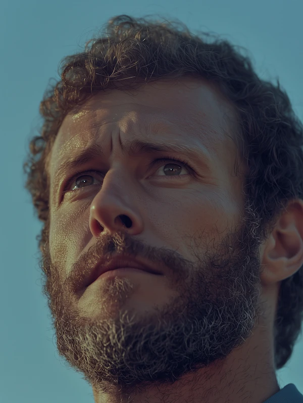 Contemplative Man Portrait