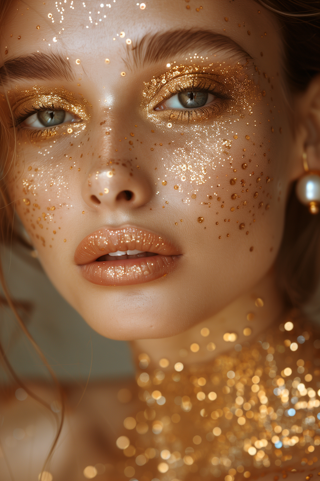 Golden Glitter Portrait