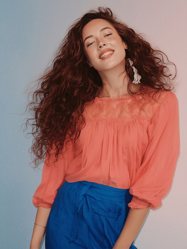 Smiling Red-Haired Woman