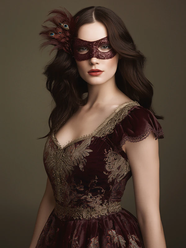 Elegant Masquerade Portrait