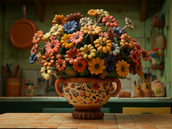 Vibrant Flower Bouquet in Decorative Vase