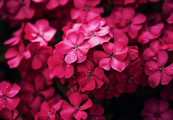 Dew-Kissed Fuchsia Blossoms