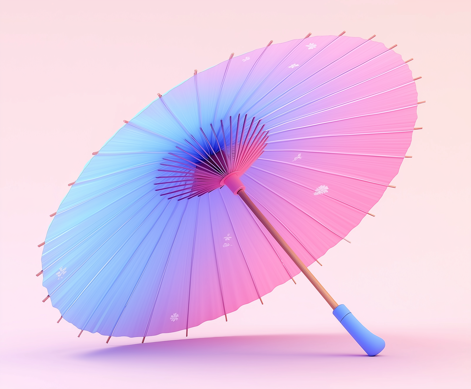 Artistic Umbrella with Floral Patterns