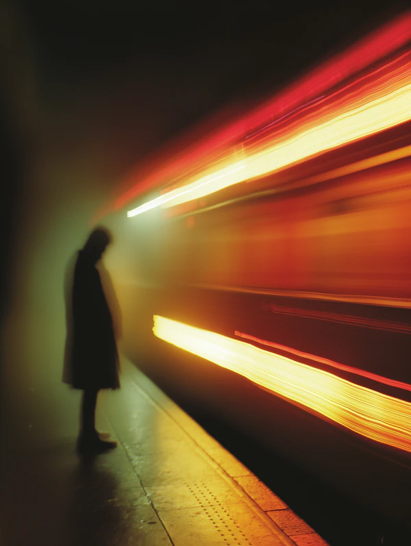 Urban Train Station Scene