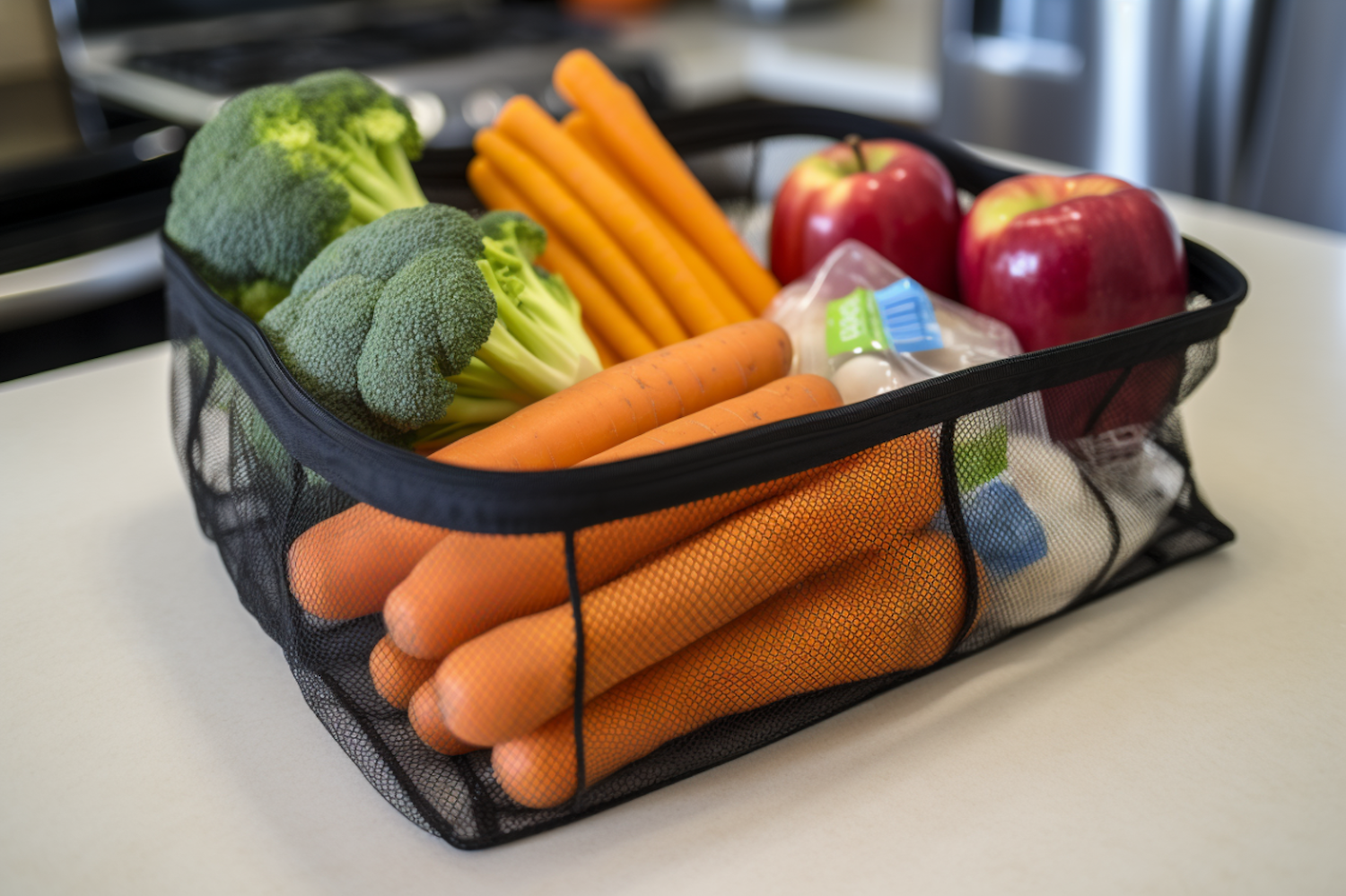 Eco-friendly Reusable Bag with Fresh Produce