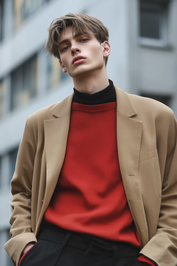 Stylish Young Man in Urban Setting