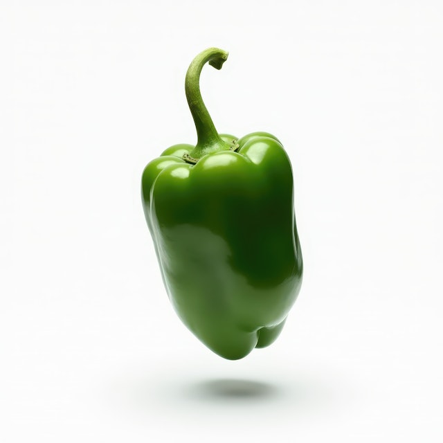 Floating Green Bell Pepper