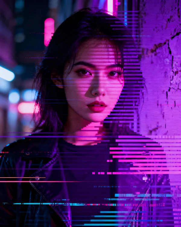 Neon Cyberpunk Portrait