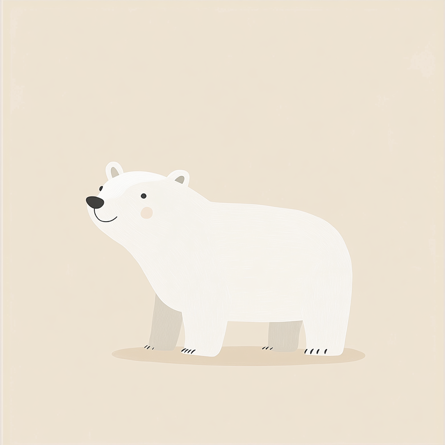 Stylized Polar Bear Illustration