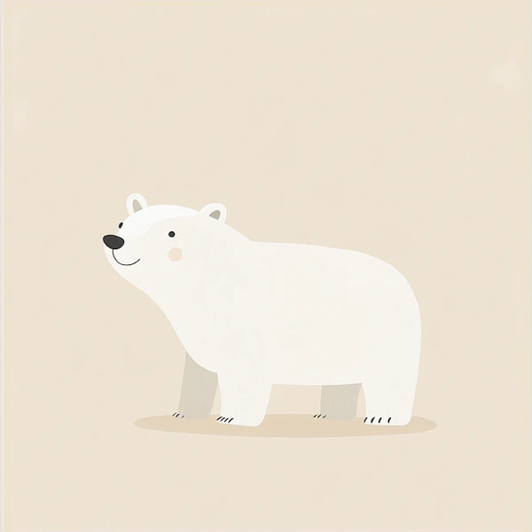 Stylized Polar Bear Illustration
