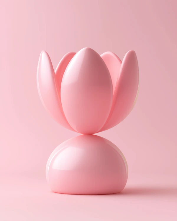 Pink Abstract Sculpture