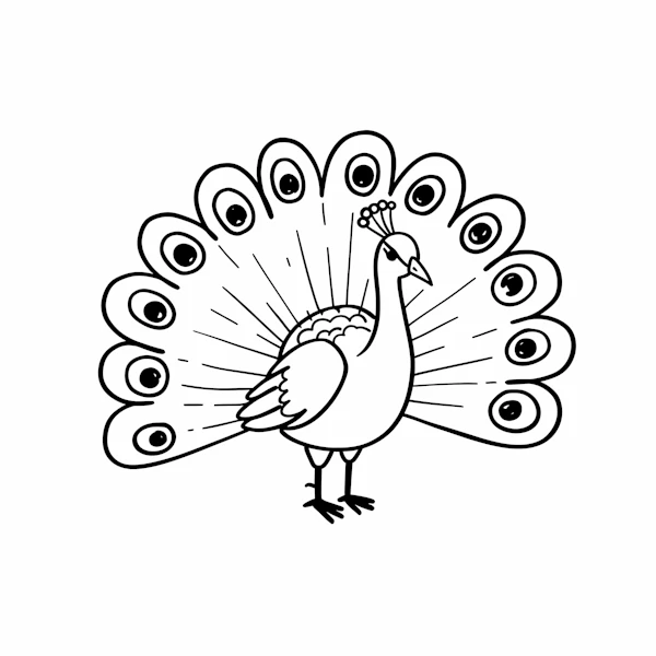 Stylized Peacock Art