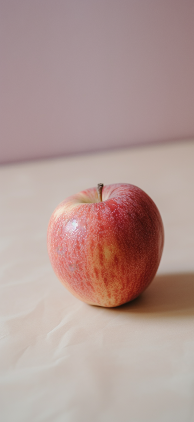 Radiant Gala Apple on Textured Surface