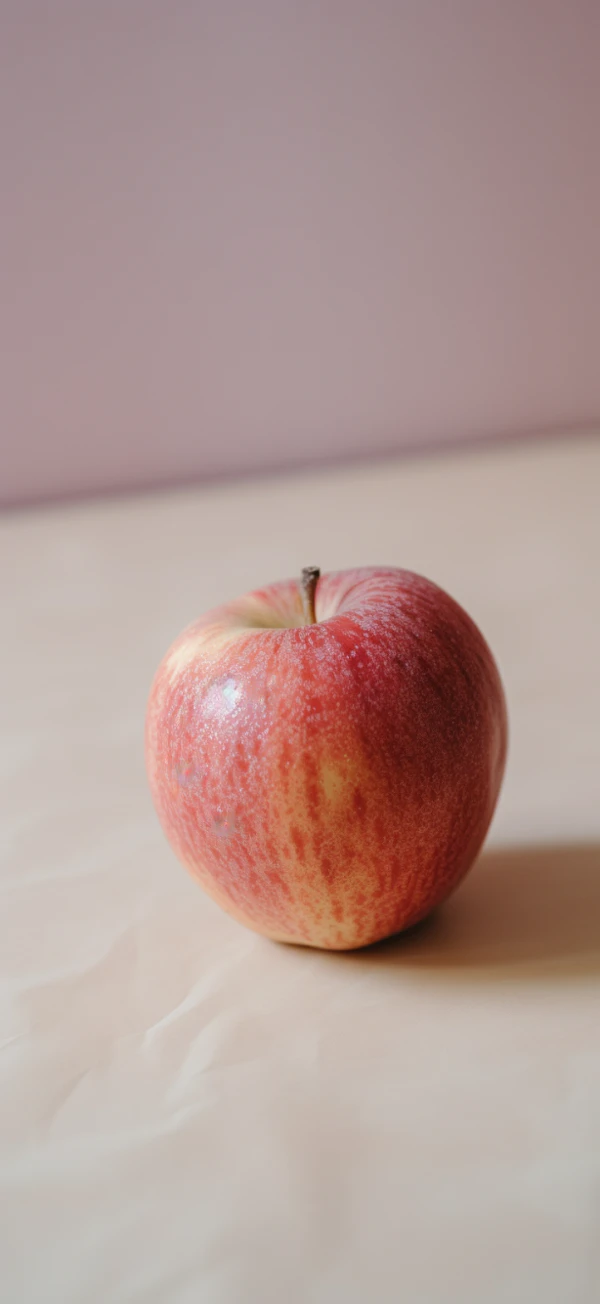 Radiant Gala Apple on Textured Surface