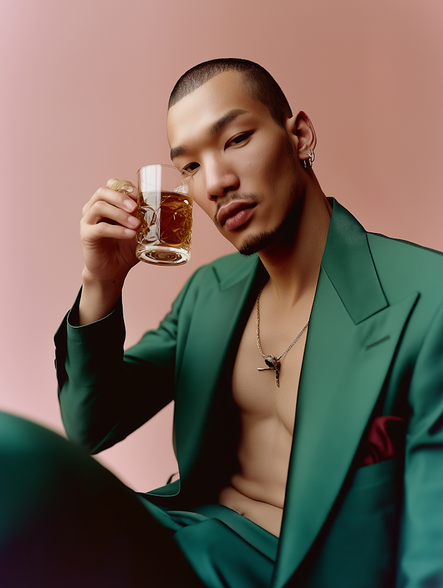 Stylish Man with Whiskey